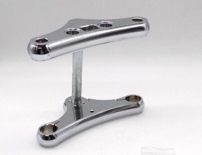 Hellbound Steel 41mm Chrome Wide Glide Billet Triple Tree Kit 3
