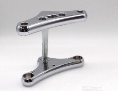Hellbound Steel 41mm Chrome Wide Glide Billet Triple Tree Kit 6