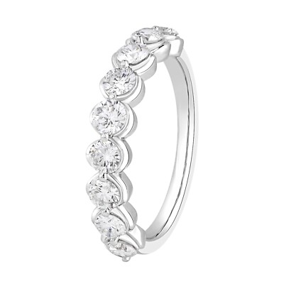 1,20 kt runder im Labor gezüchteter Diamant-Ewigkeitsring für Damen 14 K Weißgold Sehr guter Zustand