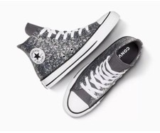 New Kid s Shoes Converse Kids Chuck Taylor All Star Black Glitter Big Kid Sz 6