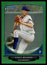 2013 Bowman Draft   Chrome Green Refractors Casey Meisner 64/75 New York Mets