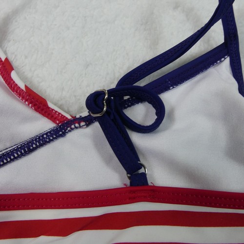 Kanu Surf Swimsuit Girls 12 Red White Blue 2 Piece Bikini Swimwear America 1148 - Picture 8 of 19