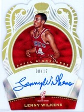 2020-21 Panini Crown Royale Royal Signatures FOTL Gold #RS-LWL Lenny Wilkens /17