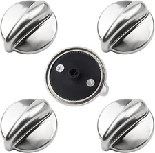 5 Metal Chrome Cooktop Burner Control Knob WB03K10303 For GE Profile Range Stove