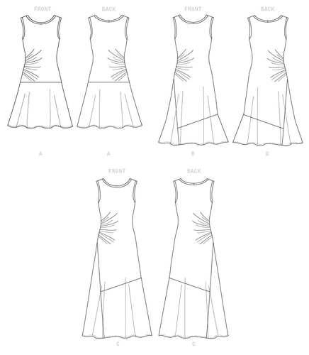 Butterick Easy SEWING PATTERN B6680 Misses Sleeveless Dress With Side Gathers - Picture 8 of 9