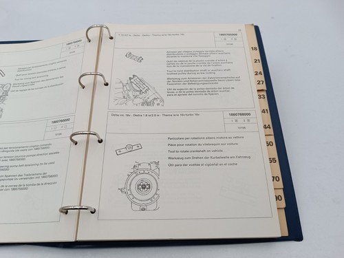 Manuale officina Lancia catalogo attrezzature Thema Ferrari e V6 Y10 GT Y10 4WD. - Foto 11 di 24