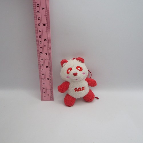 AAA Bear Panda C1808 Red Mascot 3.5" Furyu Plush Toy Doll Japan - Picture 2 of 5