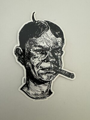 Our Gang Alfalfa    Sticker! Color Back paper! Deluxe Rod, Skate Board, Sled