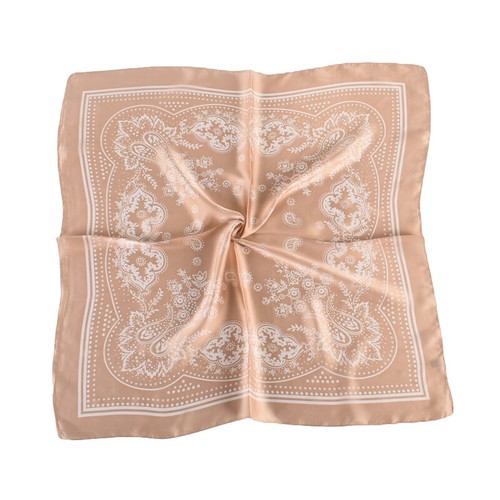 Lady Hair Scarf Neckerchief Scarves Cashew Flower Satin Square Silk Scarf Shawl - Picture 20 of 33