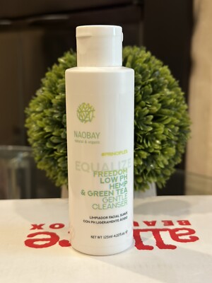 NEW NAOBAY Cosmetics Low PH Hemp Green Tea Gentle Cleanser 4.22floz Natural.