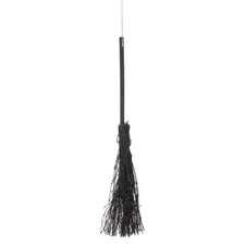 Witchy Black Glitter Broom