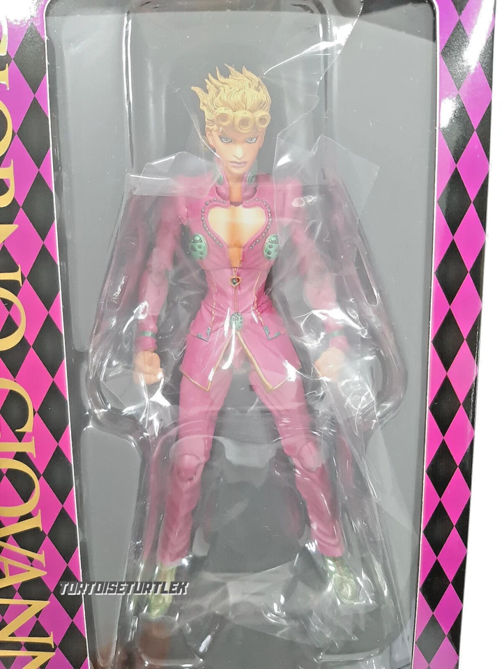 Figura de 6 pulgadas SAS Giorno Giovanna Jojo parte 5 ventana dorada estatuas de súper acción Foto 2 de 4
