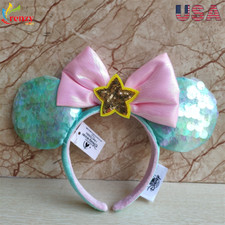 Disney Parks SHDR Limited Party Mermaid Ariel Green Minnie Ears Headband US
