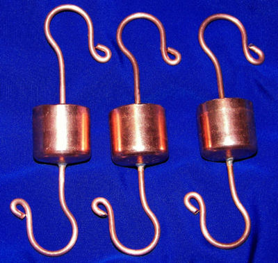 3 NECTAR Handcrafted Copper Hummingbird Feeder Hanger Ant Trap Guard Moat 