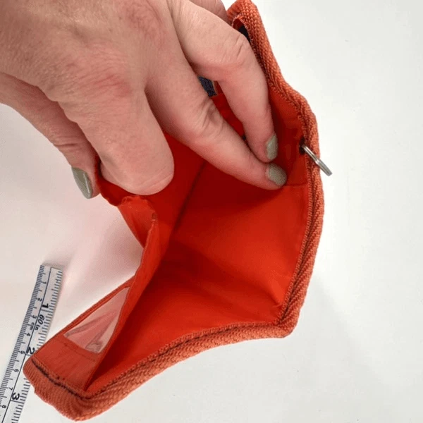 Cartera Gap Vintage Años 90 Para Hombres Unisex Gancho y Lazo Triple Plegable Bloques de Color Lona Azul Marino Foto 3 de 4