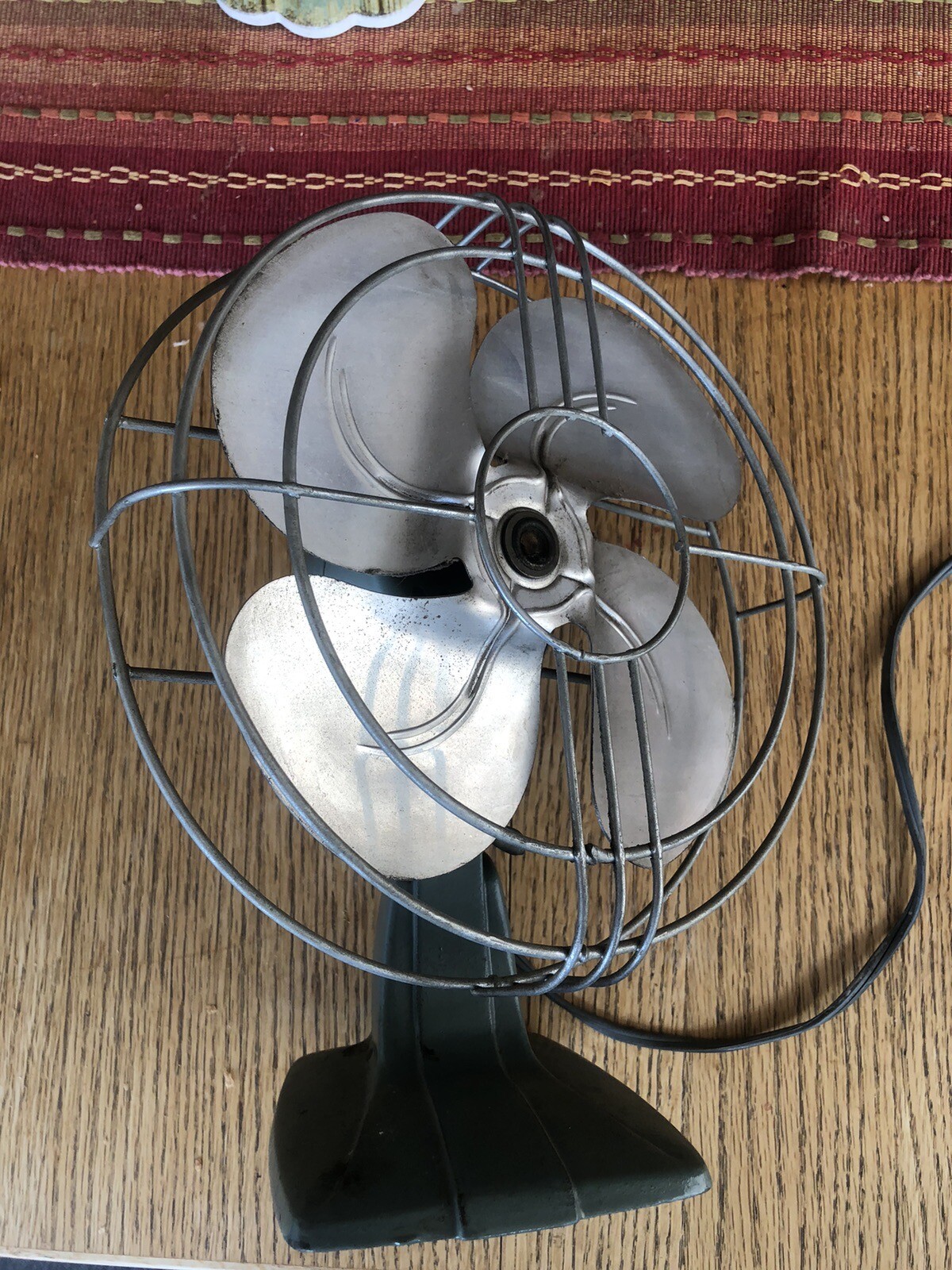 Vintage AC Gilbert Oscillating Electric Fan in Working Condition-image