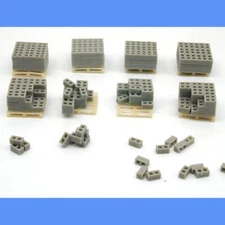 CINDER BLOCKS ON PALLETS AND STACKED   RESIN  1/87 HO Scale