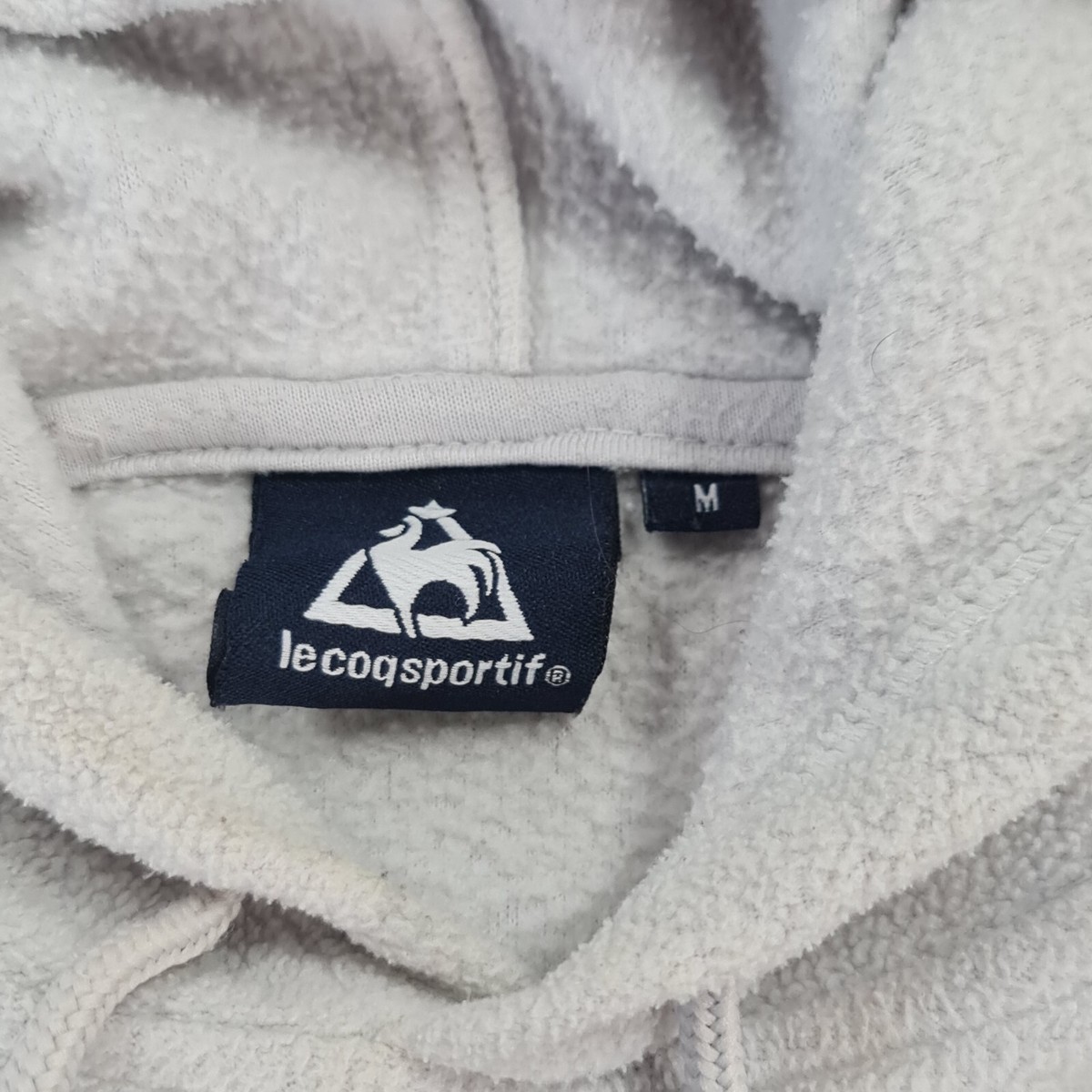 Le coq sportif Mens Fleece Hoodie Grey Medium Long Sleeves