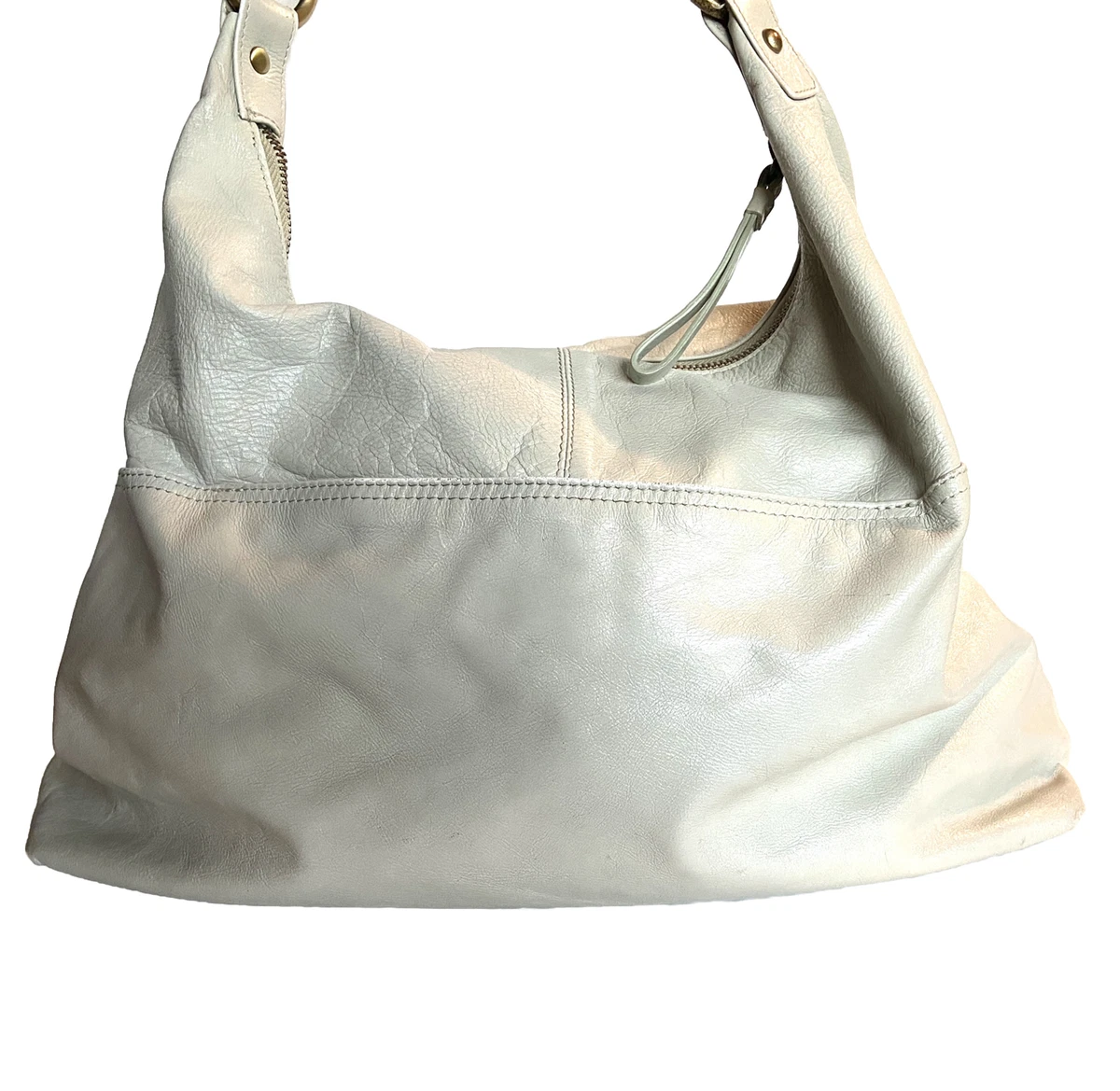 Latico Handbag Soft Glossy Leather Zipper Closure Side Pockets eBay