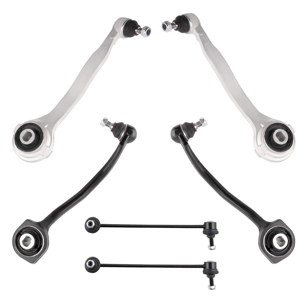 2 Bras De Suspension Avant Inférieurs Gauche (avant Et Arrière) - Compatible Mercedes Classe C W203, CLK C209, SLK R171… - Marque ATEC Germany