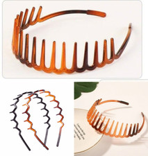 PLASTIC HEADBANDS ALICEBANDS Grip Teeth Spiky Ladies Hair Accessories Girls UK