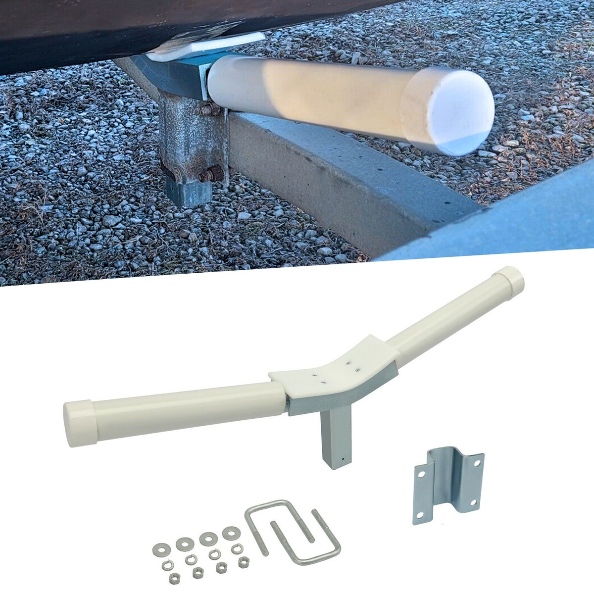 Zinc-Plated Boat Trailer PVC Y V Guide On Bow Rest Centering
