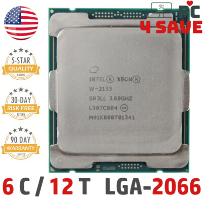Intel Xeon W-2133 CPU 3.60GHz 8.25MB 6-Core LGA-2066 Server Processor SR3LL 140W