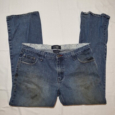 Vtg Plugg Jeans Mens 38x31 Relaxed Straight Blue Stained Retro 90s Rock Y2K Punk