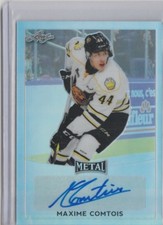 2016 17 Leaf Metal Refractor Autograph SP Maxime Comtois Anaheim Ducks
