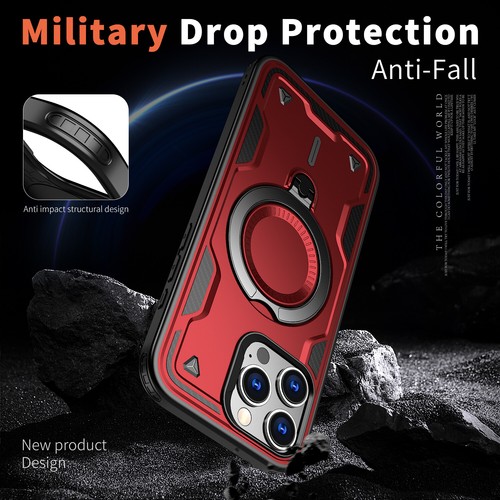 Shockproof Magnetic Ring Holder Case For iPhone 16 Pro Max 15 14 Plus 13 12 11 - Picture 29 of 55