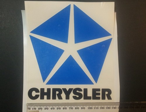 Chrysler Pentastar blk/blue Medium sticker / decal Valiant Charger Dodge etc - Picture 2 of 5