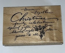 Stampendous Christmas Sentiments Rubber Stamp
