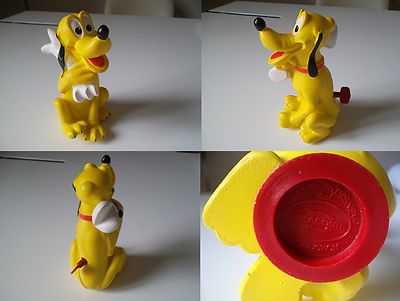 RARE FIGURINE PLUTO DELACOSTE ANNEE 60 POUET AUTOMATE A CLEF WALT