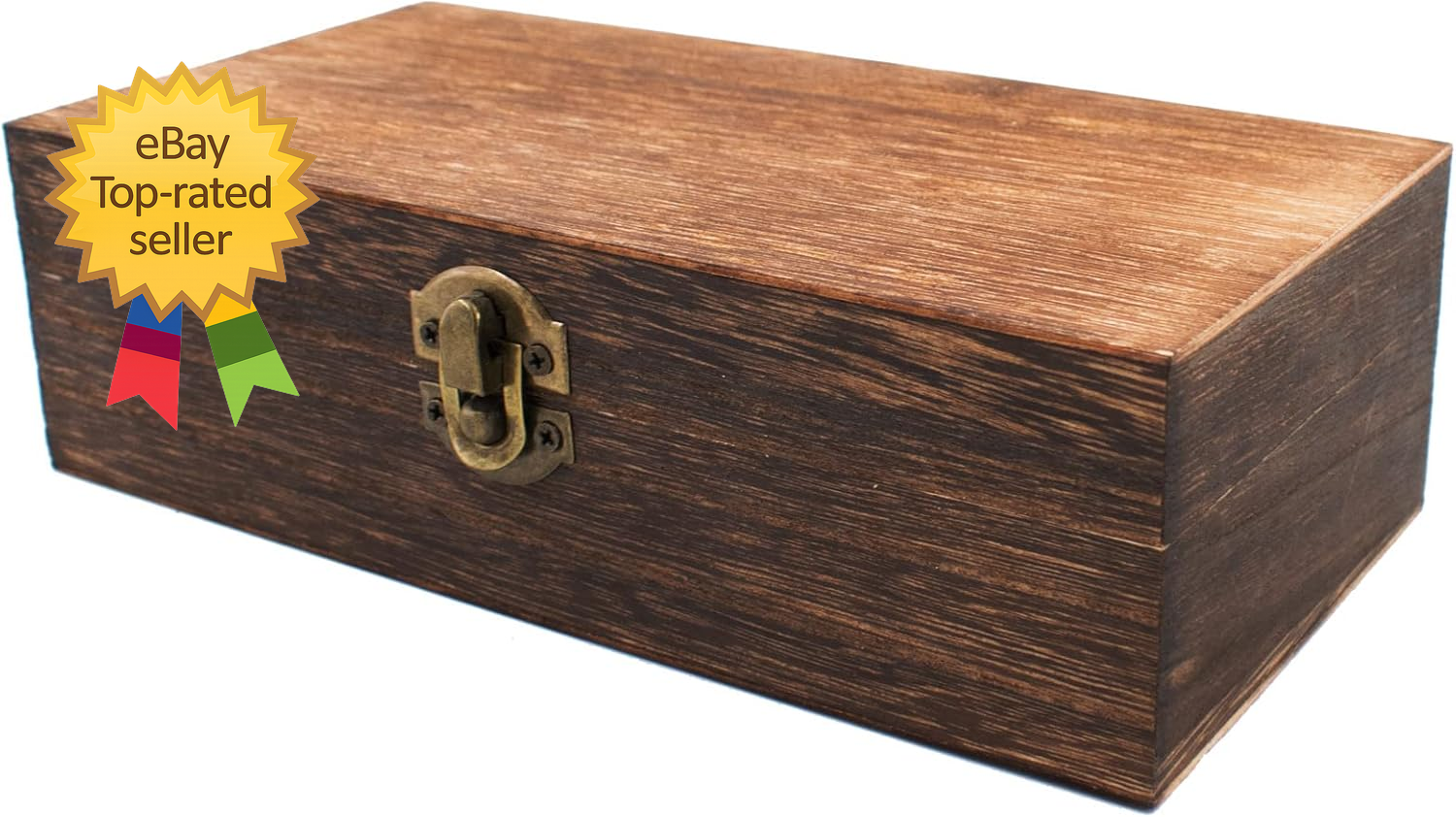 Wood Storage Box Lid Solid Wood Container Box Decorative Table Large Rectangular