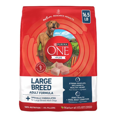 Plus Dry Dog Food for Large Adult Dogs High Protein, Real Chicken Multi-Pack