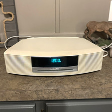 Bose Wave Music System AWRCC1 AM/FM CD Clock Radio w/Remote White AUX