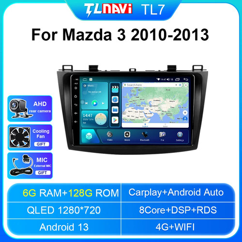 Car Radio Stereo Head Unit Apple Carplay For Mazda 3 2010-2013 GPS Backup Camera - Picture 21 of 48