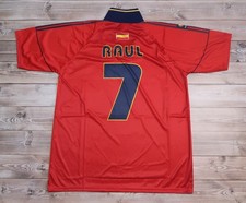 Retrostyle Home Soccer Jersey SPAIN RAUL #7 ESPANA Football Shirt, Mens Size L