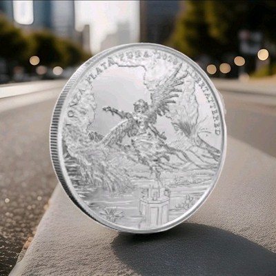 SILVER28g 不明金属21g 1oz Silver .999 2026 Zombucks World Libertattered Silver Round In