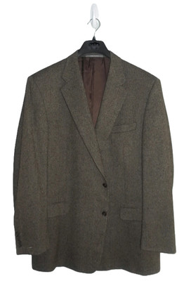 NWOT Men's 48L HICKEY FREEMAN Nordstrom Herringbone Custom Tailored Wool Blazer