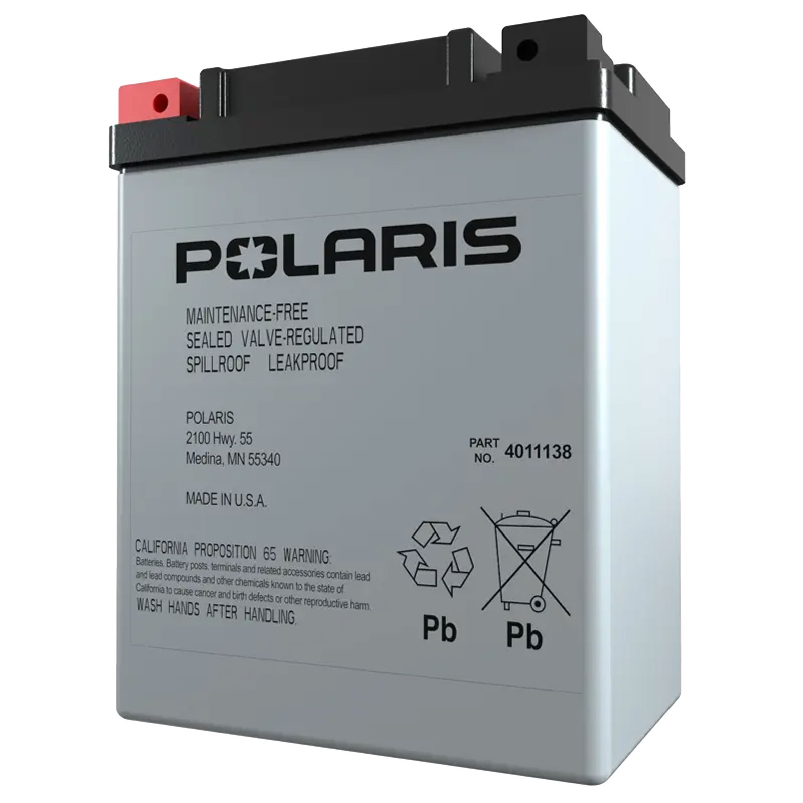 Polaris 4011138 Sealed Battery 14 Amp Hour Type Etx15 Ranger Sportsman ...