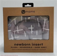 4moms Insertion de nouveau-né en peluche réversible - Gris foncé
