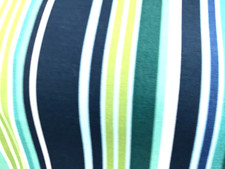 Outdoor Navy Stripe Fabric Richloom Labrisa Marine Teal Green Upholstery 54"