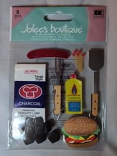 Jolee's Boutique Scrapbook Stickers BBQ Barbecue Charcoal Hamburger Spatula