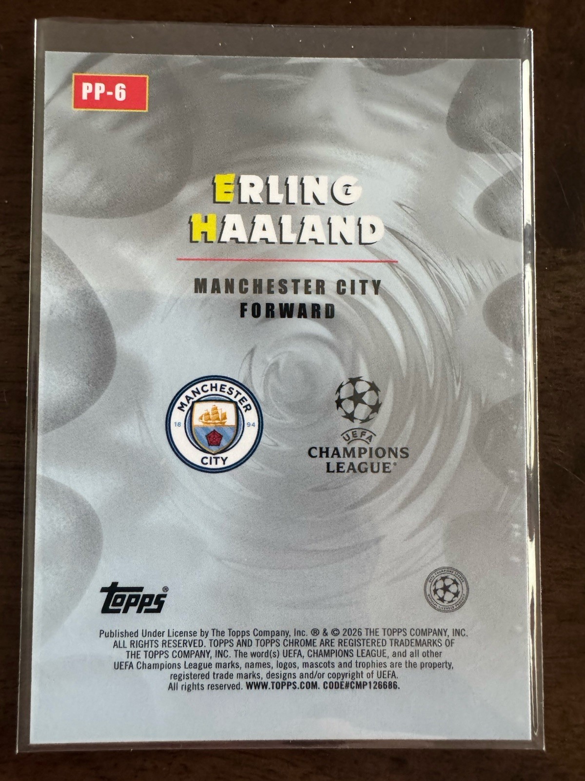 2025-26 Topps Chrome UEFA Erling Haaland Power Players Refractor Norway view 2