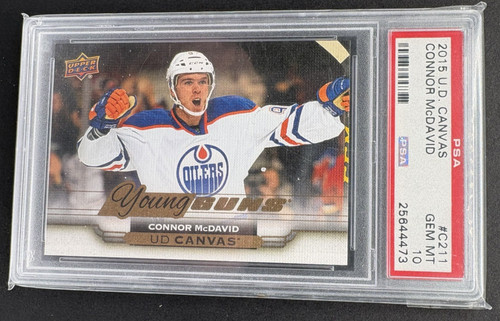 Connor McDavid PSA 10 GEM MT 2015-16 Upper Deck  UD Canvas Young Guns #C211 (RC)