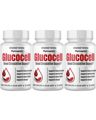 Glucocell - Blood Circulation Support, Heart Health Supplement- 3 Bottles