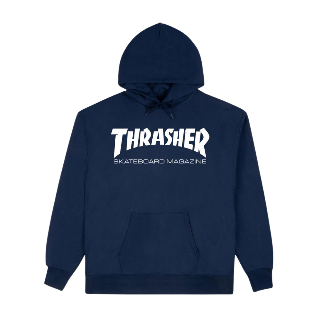 Thrasher Skate Mag Logo Pullover Hooded Sweatshirt Hoodie Navy XXXL
