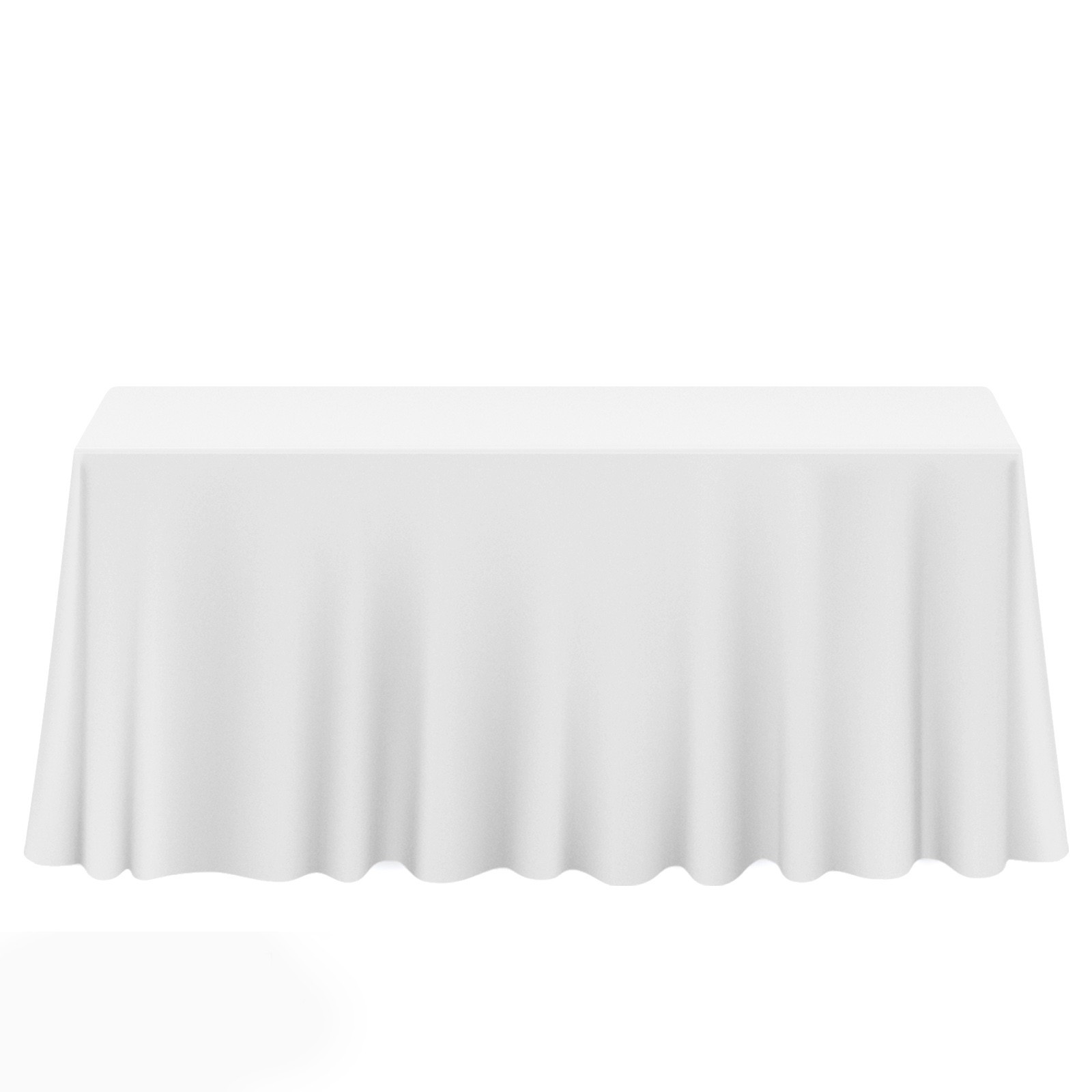 20 Pack 90" x 132" Rectangular Polyester Fabric Tablecloths for Wedding - White