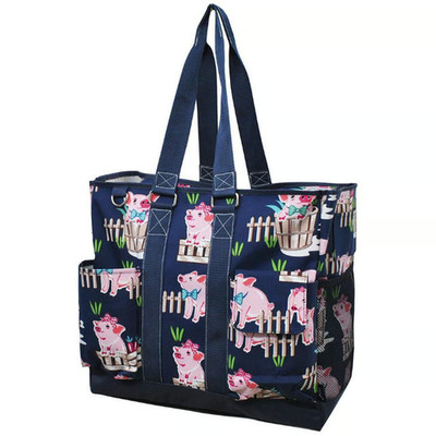 Happy Pig NGIL Tall Canvas Tote Utility Collapsible Shopping Bag